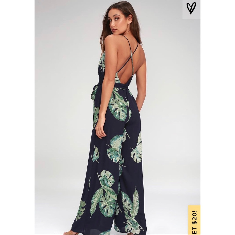 SOLD - Lulu’s Tropical Jumpsuit - Picture 3 of 5